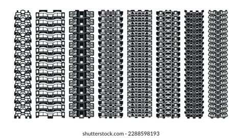 Tank Track Tread Black Monochrome Ornamental Stock Vector (Royalty Free ...