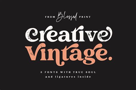 Creative Vintage Serif and Script Fonts - Design Cuts