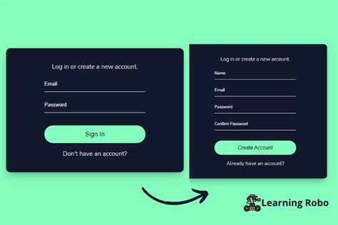 Responsive Login and Signup Form with modern UI using HTML, CSS & JavaScript
