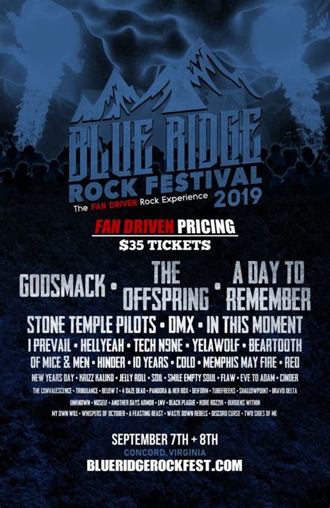 Blue Ridge Rock Festival 2019 Lineup Announced - The Rock Revival