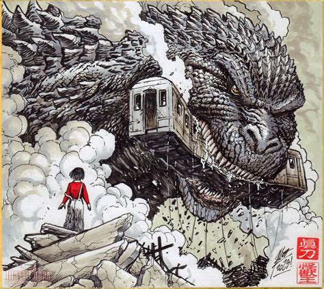 Matt Frank’s Godzilla Minus One art : r/GODZILLA