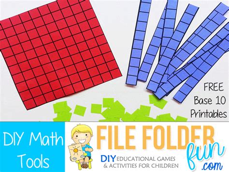 Printable Base 10 Blocks - File Folder Fun