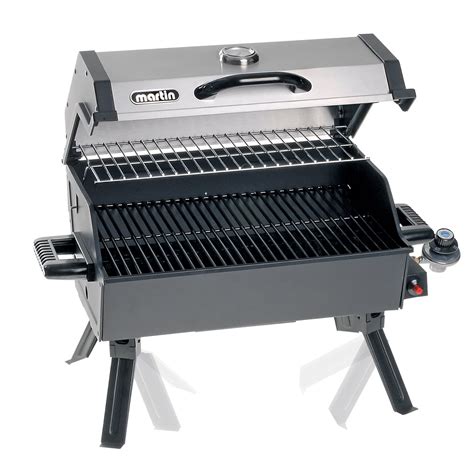 Support with Grid Porcelain Btu 14,000 Grill Gas BBQ Propane Portable Martin Legs Pan Grease and ...