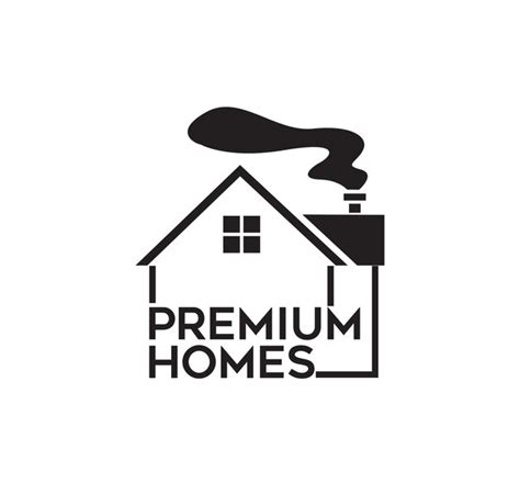 Premium Vector | Home construction logo black and white vector illustration