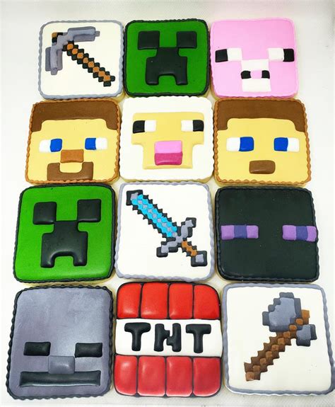 Minecraft Cookies - Etsy in 2022 | Minecraft cookies, Diy minecraft birthday party, Minecraft ...