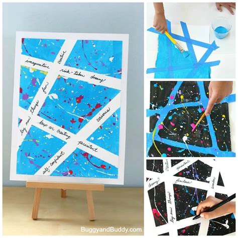 Inspirational Splatter Paint Art Project for Kids - Buggy and Buddy