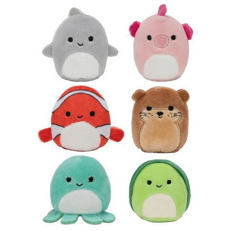 Squishville Mini Squishmallows 6-Pack Sealife Squad - Walmart.com - Walmart.com