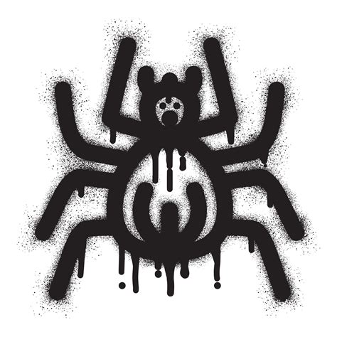 Spider icon graffiti with black spray pain 25546837 Vector Art at Vecteezy