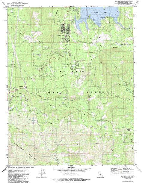 Shaver Lake topographic map, CA - USGS Topo Quad 37119a3