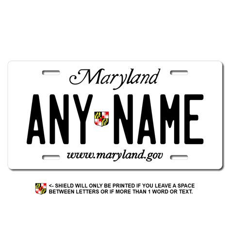 Maryland Replica State License Plate for Bikes, Bicycles, ATVs, Cart ...