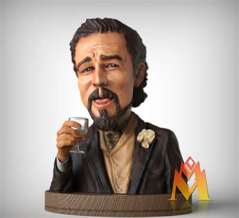 STL file Django Leonardo DiCaprio Laughing meme - caricature figurine 🤣・3D printable model to ...