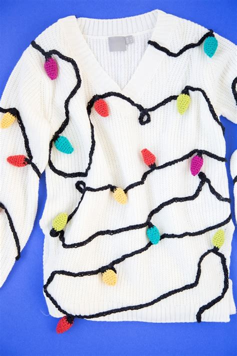 DIY Christmas Lights Sweater - Studio DIY