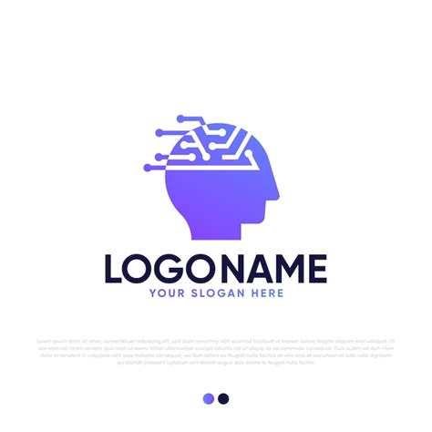 Premium Vector | Ai brain logo design premium vector