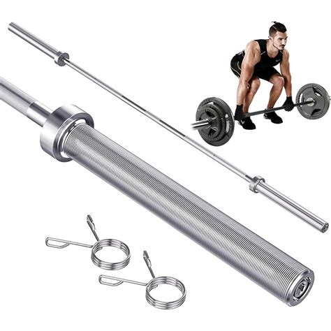 Zagzog 7ft Olympic Barbell Bar Standard Weight Bar for Power Lifting&Weightlifting with Ring ...