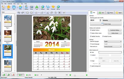 Photo Calendar Creator PRO - Graphic Design Software - 35% PC