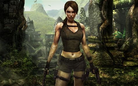 Wallpaper : forest, video games, jungle, Lara Croft, Tomb Raider, mythology, screenshot ...