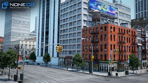 3D NYC - 4 Blocks - 37 Buildings V2 » Download and buy 3D profestionnal ...