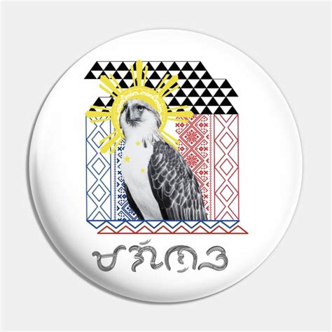 Philippine Eagle / Baybayin word Maginoo (Gentleman) - Philippines Flag Proud Filipino - Pin ...