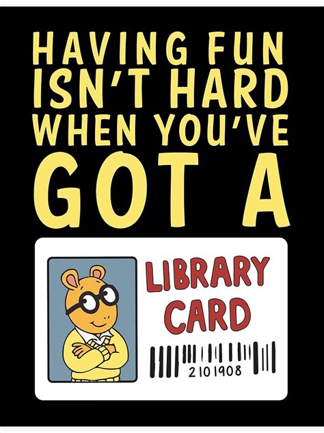 "Arthur Library Card" Poster by RACHELRAE09 | Redbubble