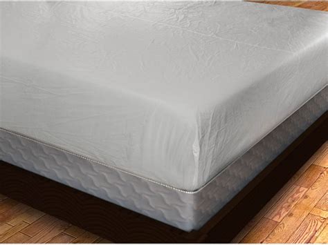 Plastic Mattress Protector Fitted (36"x 80"), Waterproof Vinyl Mattress Cover, Heavy Duty ...