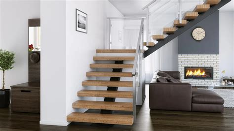 Floating Stairs Design: Straight, 90° Turn, Switchback, Custom - Viewrail