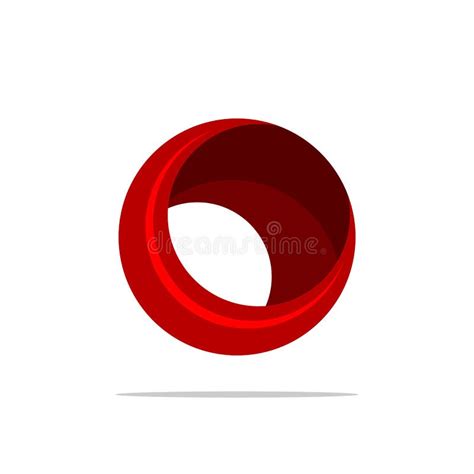 Circle Red Ring Logo Template Illustration Design. Vector EPS 10 Stock Vector - Illustration of ...