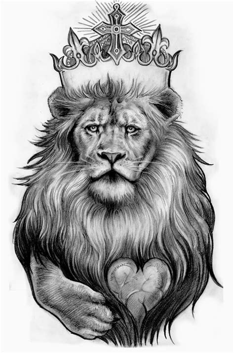 Lion With Crown Drawing at PaintingValley.com | Explore collection of ...