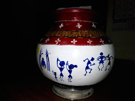 Simple Warli Painting On Pots - Download Free Mock-up