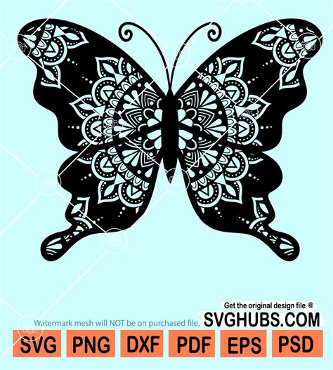 Butterfly mandala svg, mandala svg, Butterfly svg, Butterfly zentangle svg