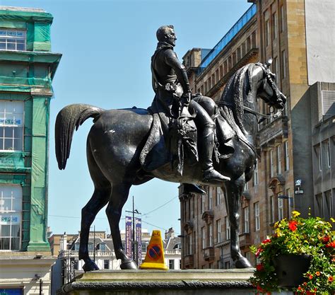 Equestrian statue of Duke of Wellington in Glasgow UK