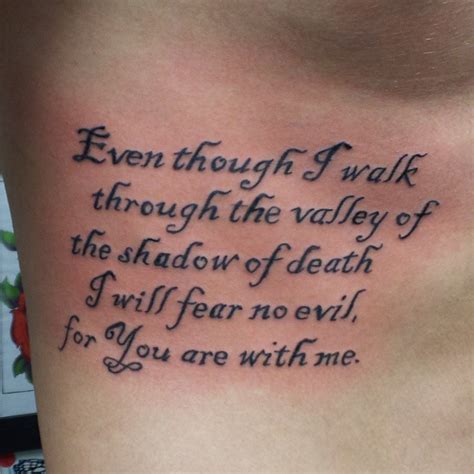 Even though I walk into the valley of death... #ribtattoo … | Flickr