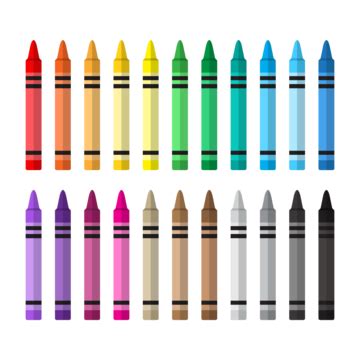 Color Crayons Vector Art HD Images | Free Download on Pngtree