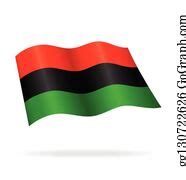 3 Pan African Flag Waving Vector Clip Art | Royalty Free - GoGraph