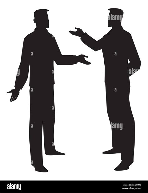 Two people talk silhouette hi-res stock photography and images - Alamy