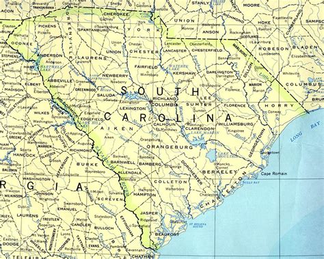 South Carolina Base Map