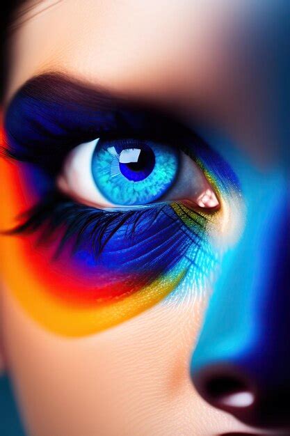Premium AI Image | Bright Blue Human Eye