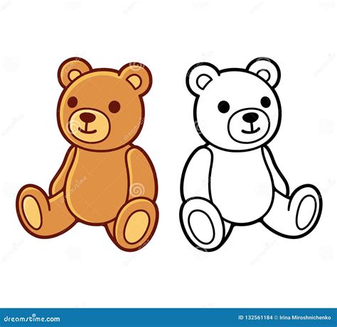 Teddy bear drawing stock vector. Illustration of design - 132561184