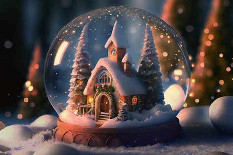 Download Snow Globe, Church, Pine Trees. Royalty-Free Stock Illustration Image - Pixabay