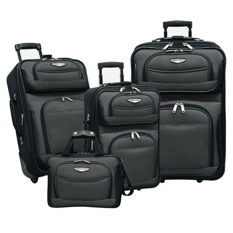 Travel Select Amsterdam Gray 4-Piece Expandable Rolling Luggage Suitcase Bag Set 694396695010 | eBay