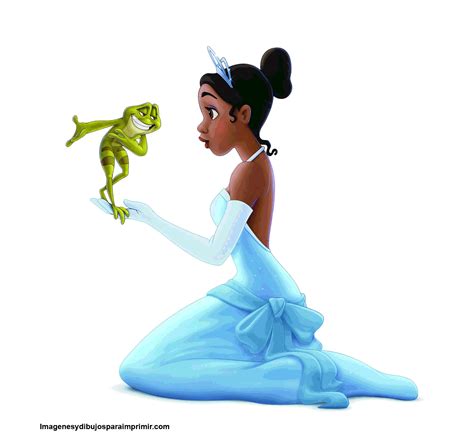 tiana con el principe Naveen sapo para imprimir | La principessa e il ranocchio, Immagini disney ...