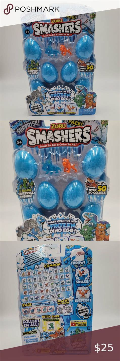 Zuru Smashers 8 Pack Dino Egg Ice Age Mini Surprise Dinosaur Mystery ...