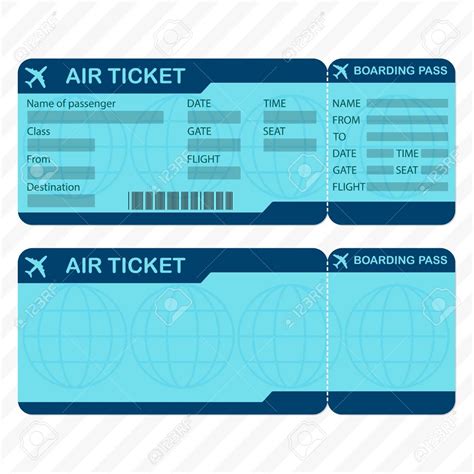 Printable Free Editable Airline Ticket Template - Printable Word Searches