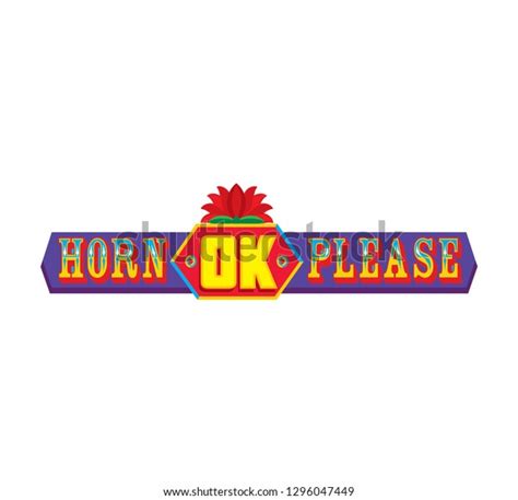 Indian Truck Art Horn Ok Please Stock Vector (Royalty Free) 1296047449 ...