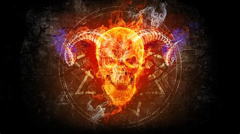 Fire Skull Wallpaper - WallpaperSafari