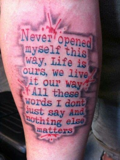 Metallica Lyrics Tattoo