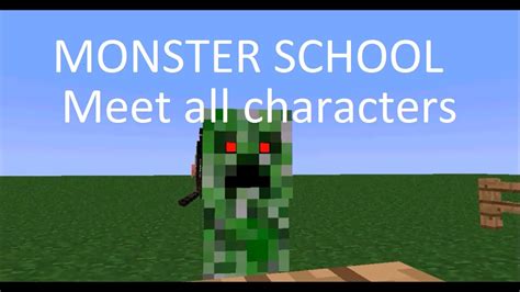 Monster school - meet the characters - YouTube