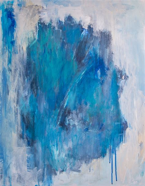 blue abstract painting