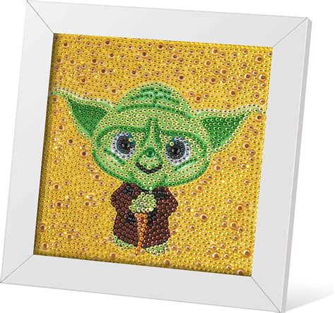 Buy 5D Diamond Painting Kits for Kids with Wooden Frame Small Baby Yoda Anime Diamond Painting ...