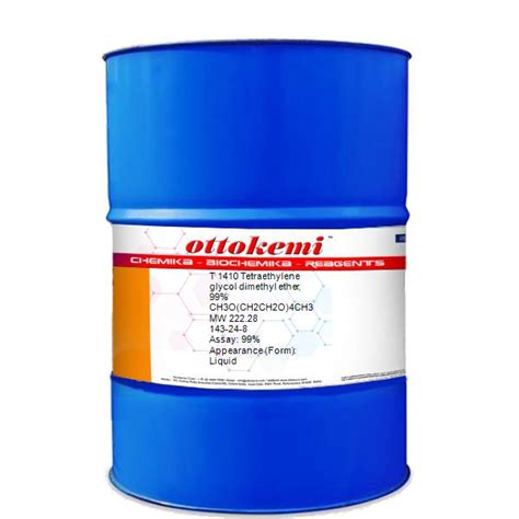 Manufacturers of Tetraethylene glycol dimethyl ether, 99%, CAS 143-24-8 ...