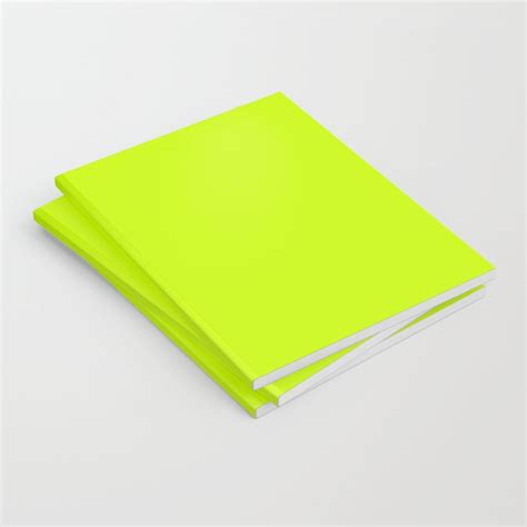 Bright green lime neon color Notebook by palitraart | Society6